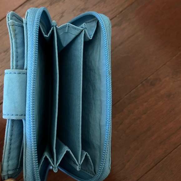 Kipling New Money Small Credit Card Wallet Blue lightweight water resistant - Picture 7 of 12